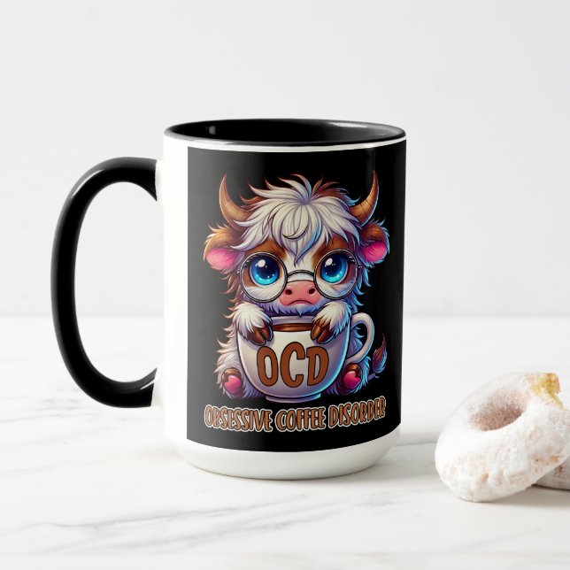 Obsessive Coffee Disorder  Mug (With Donut)