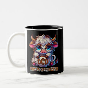 Obsessive Coffee Disorder Two-Tone Coffee Mug