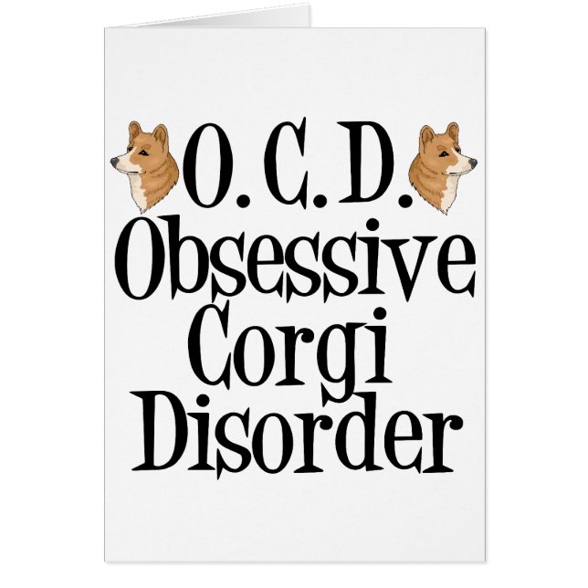 Obsessive Corgi Disorder Card (Front)