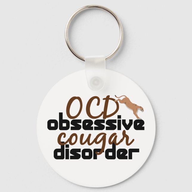 Obsessive Cougar Disorder Key Ring (Front)