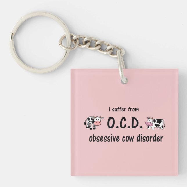 Obsessive Cow Disorder Key Ring (Front)