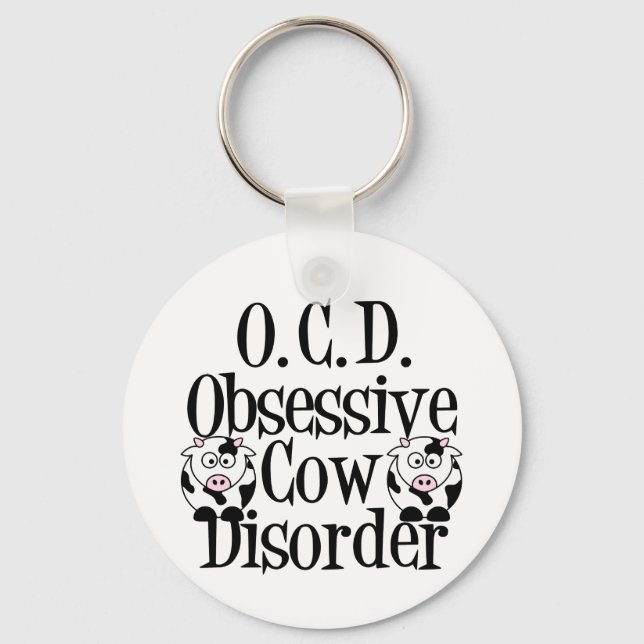 Obsessive Cow Disorder Key Ring (Front)