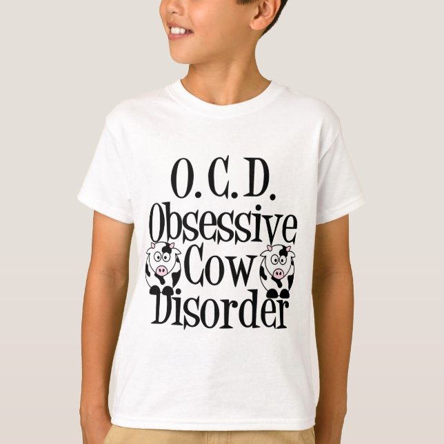 Obsessive Cow Disorder Kids T-Shirt (Front)