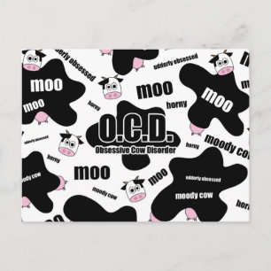 Obsessive Cow Disorder Postcard
