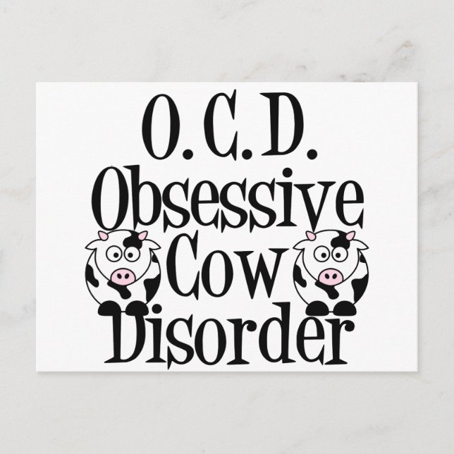 Obsessive Cow Disorder Postcard (Front)