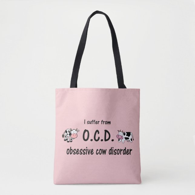 Obsessive Cow Disorder Tote Bag (Front)