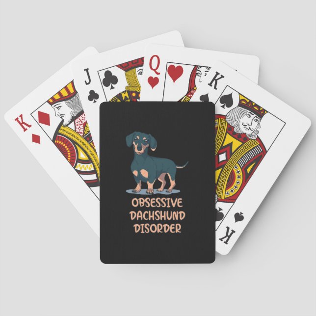 Obsessive Dachshund Disord Playing Cards (Back)