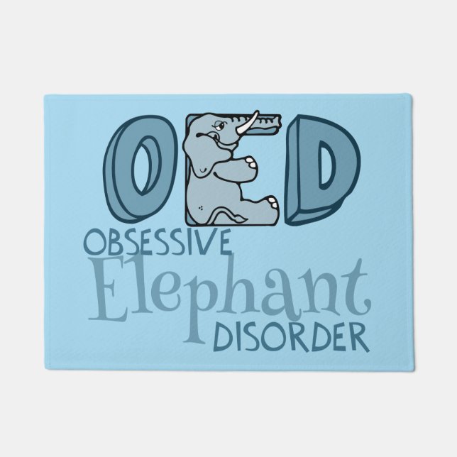 Obsessive Elephant Disorder Doormat (Front)