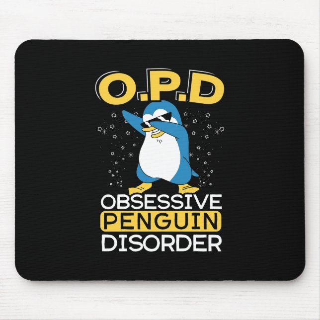 Obsessive Penguin Disorder Mouse Pad (Front)