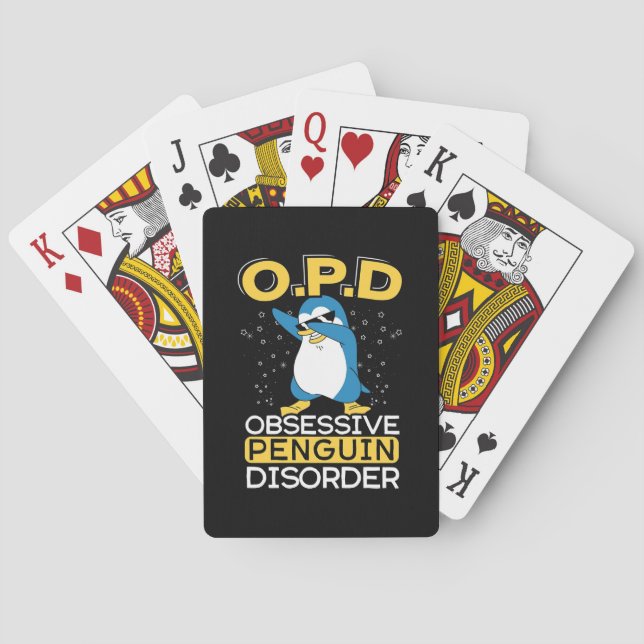 Obsessive Penguin Disorder Playing Cards (Back)