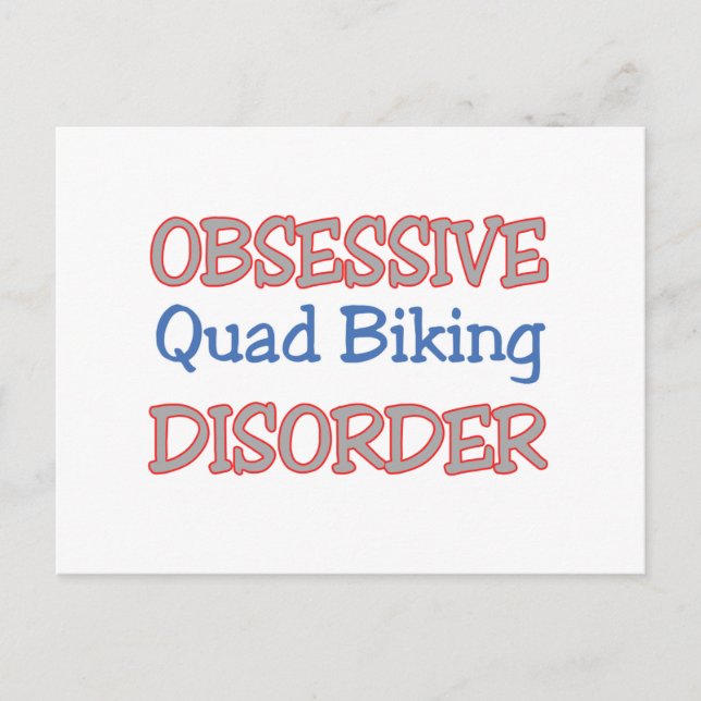 Obsessive Quad Biking Disorder Postcard (Front)