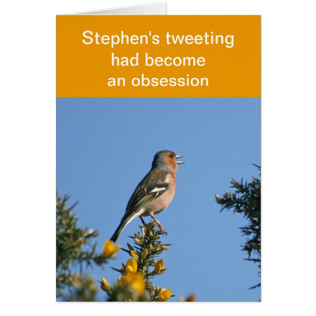 Obsessive tweeting card (Front)