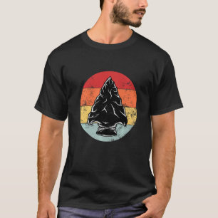 Obsidian Arrowhead Flint Collector Arrow Heads Hun T-Shirt
