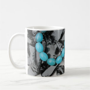 Obsidian Arrowheads & Turquoise Glass Beads Coffee Mug