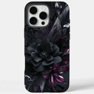 Obsidian Bloom Dark Floral Elegance iPhone 16 Pro Max Case