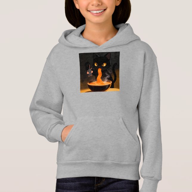 Obsidian Cat & Daring Mouse – Midnight Ramen Feast (Front)