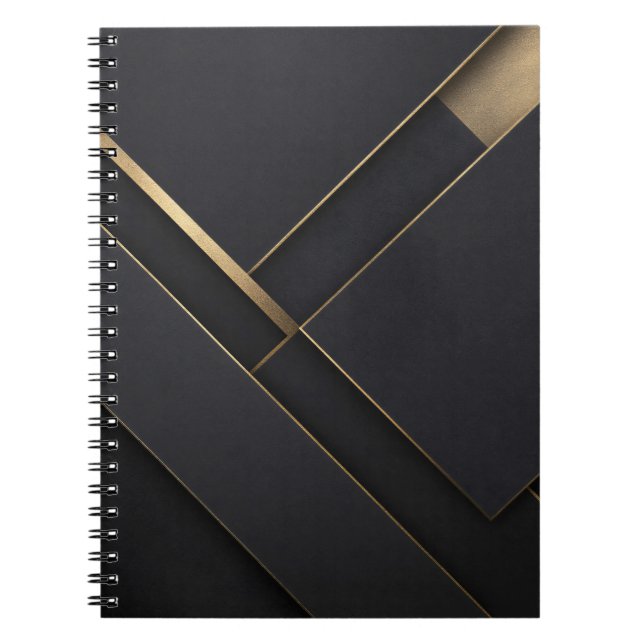 Obsidian Gilded Intersection Notebook (Front)