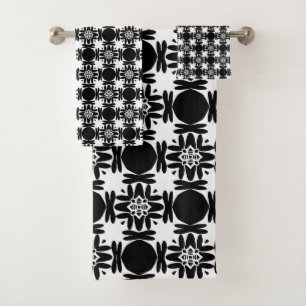 Obsidian Medallion Bath Towel Set