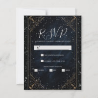 Obsidian Oracle Midnight Elegance Wedding RSVP