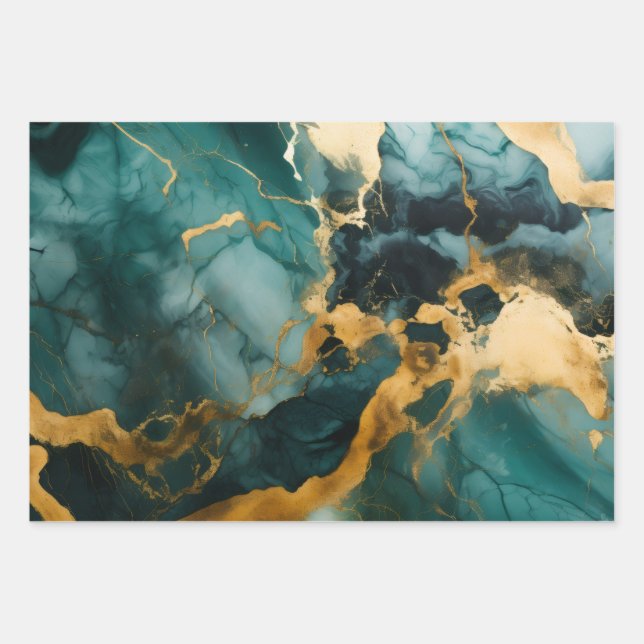 Obsidian River Wrapping Paper Sheet (Front)