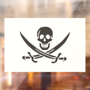 Obsidian Skull Swords Pirate flag of Calico Jack