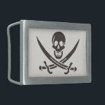 Obsidian Skull Swords Pirate flag of Calico Jack Belt Buckle<br><div class="desc">A low growl rumbled across the waves, not from the storm brewing on the horizon, but from Captain Jack's throat. His dark eyes, usually gleaming with mischief, held a steely glint as he surveyed the approaching ship. The "Revenge, " his sloop, heeled slightly in the choppy water, its black hull...</div>