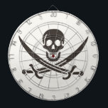 Obsidian Skull Swords Pirate flag of Calico Jack Dartboard<br><div class="desc">A low growl rumbled across the waves, not from the storm brewing on the horizon, but from Captain Jack's throat. His dark eyes, usually gleaming with mischief, held a steely glint as he surveyed the approaching ship. The "Revenge, " his sloop, heeled slightly in the choppy water, its black hull...</div>