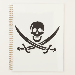 Obsidian Skull Swords Pirate flag of Calico Jack Planner
