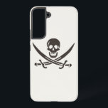 Obsidian Skull Swords Pirate flag of Calico Jack Samsung Galaxy Case<br><div class="desc">A low growl rumbled across the waves, not from the storm brewing on the horizon, but from Captain Jack's throat. His dark eyes, usually gleaming with mischief, held a steely glint as he surveyed the approaching ship. The "Revenge, " his sloop, heeled slightly in the choppy water, its black hull...</div>