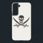 Obsidian Skull Swords Pirate flag of Calico Jack Samsung Galaxy Case<br><div class="desc">A low growl rumbled across the waves, not from the storm brewing on the horizon, but from Captain Jack's throat. His dark eyes, usually gleaming with mischief, held a steely glint as he surveyed the approaching ship. The "Revenge, " his sloop, heeled slightly in the choppy water, its black hull...</div>