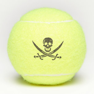 Obsidian Skull Swords Pirate flag of Calico Jack Tennis Balls