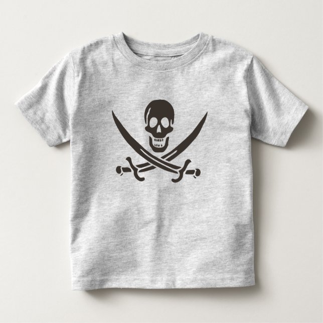 Obsidian Skull Swords Pirate flag of Calico Jack Toddler T-Shirt (Front)