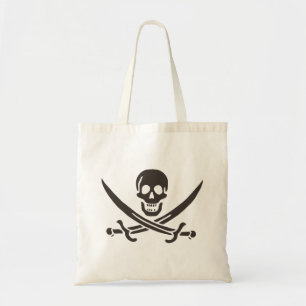 Obsidian Skull Swords Pirate flag of Calico Jack Tote Bag