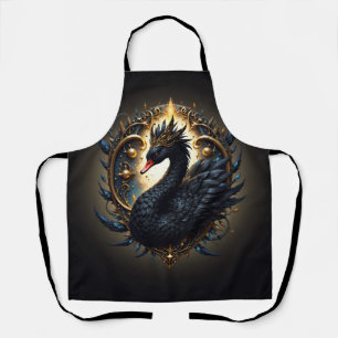 Obsidian Swan of Silent Grace – Dark Fantasy Apron