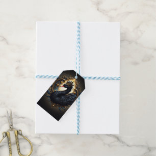 Obsidian Swan of Silent Grace – Dark Fantasy Gift Tags