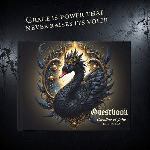 Obsidian Swan of Silent Grace – Dark Fantasy  Guest Book