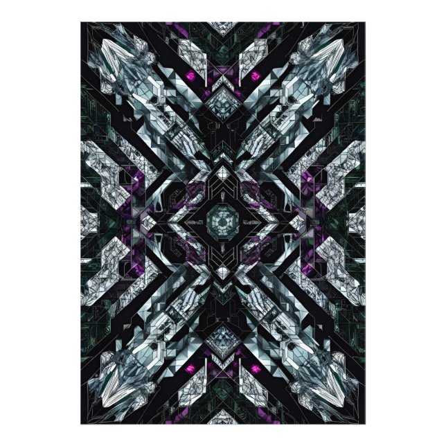 Obsidian Vault: Violet Shard Protocol Photo Print (Front)