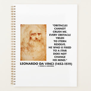 Obstacles Cannot Crush Me Fixed To A Star da Vinci Planner