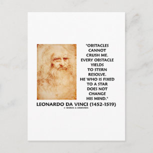 Obstacles Cannot Crush Me Fixed To A Star Quote Postcard