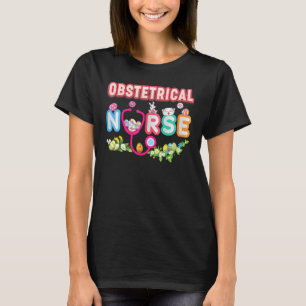 Obstetrical Nurse Bunny Easter Eggs Hunt Nursing D T-Shirt