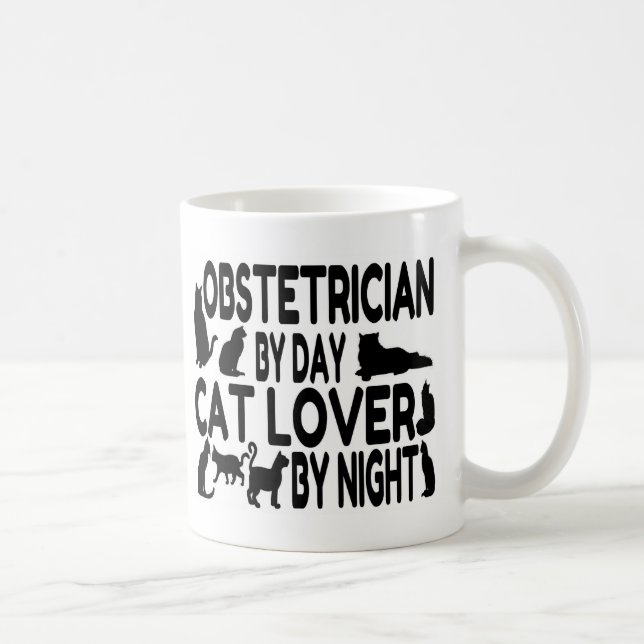 Obstetrician Cat Lover Coffee Mug (Right)