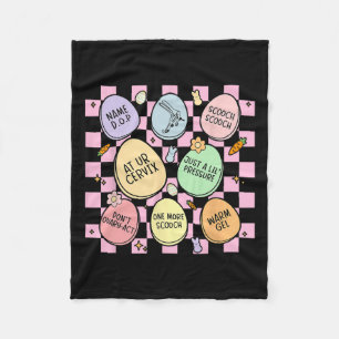 Obstetrician Eggs Bunny Gynaecologist Obgyn Nurse Fleece Blanket