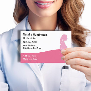 Obstetrician Gynaecologist Modern Business Cards