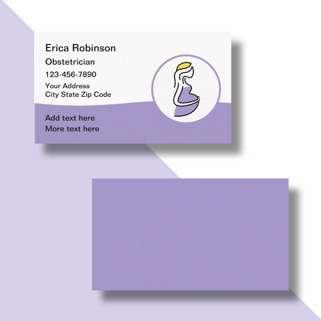 Obstetrician Gynaecologist Modern Business Cards (Creator Uploaded)