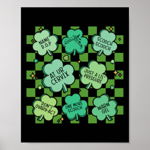 Obstetrician Gynaecologist Obgyn Nurse Saint Patri Poster