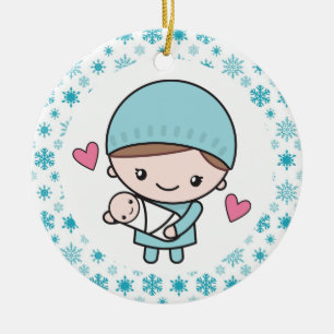 Obstetrician OB-GYN Nurse Midwife Ceramic Ornament