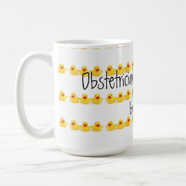 Obstetricians and Yellow Rubber Ducks Coffee Mug (Left)