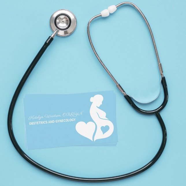 Obstetrics Gynaecology Maternity Ward Baby Blue Business Card (Creator Uploaded)