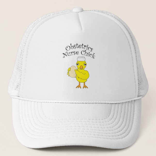 Obstetrics Nurse Chick Trucker Hat (Front)