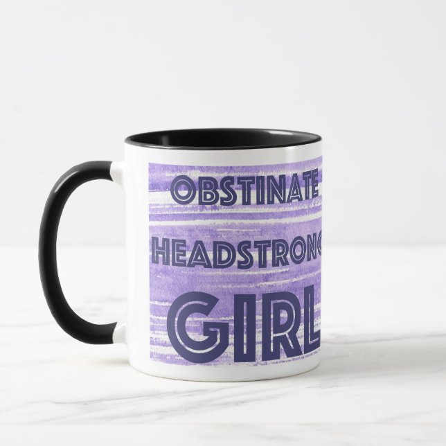 OBSTINATE HEADSTRONG GIRL PURPLE MUG` MUG (Left)